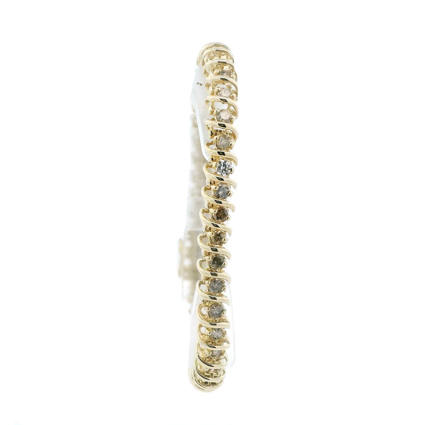 14K Yellow Gold Diamond Tennis Bracelet - 3.60ct
