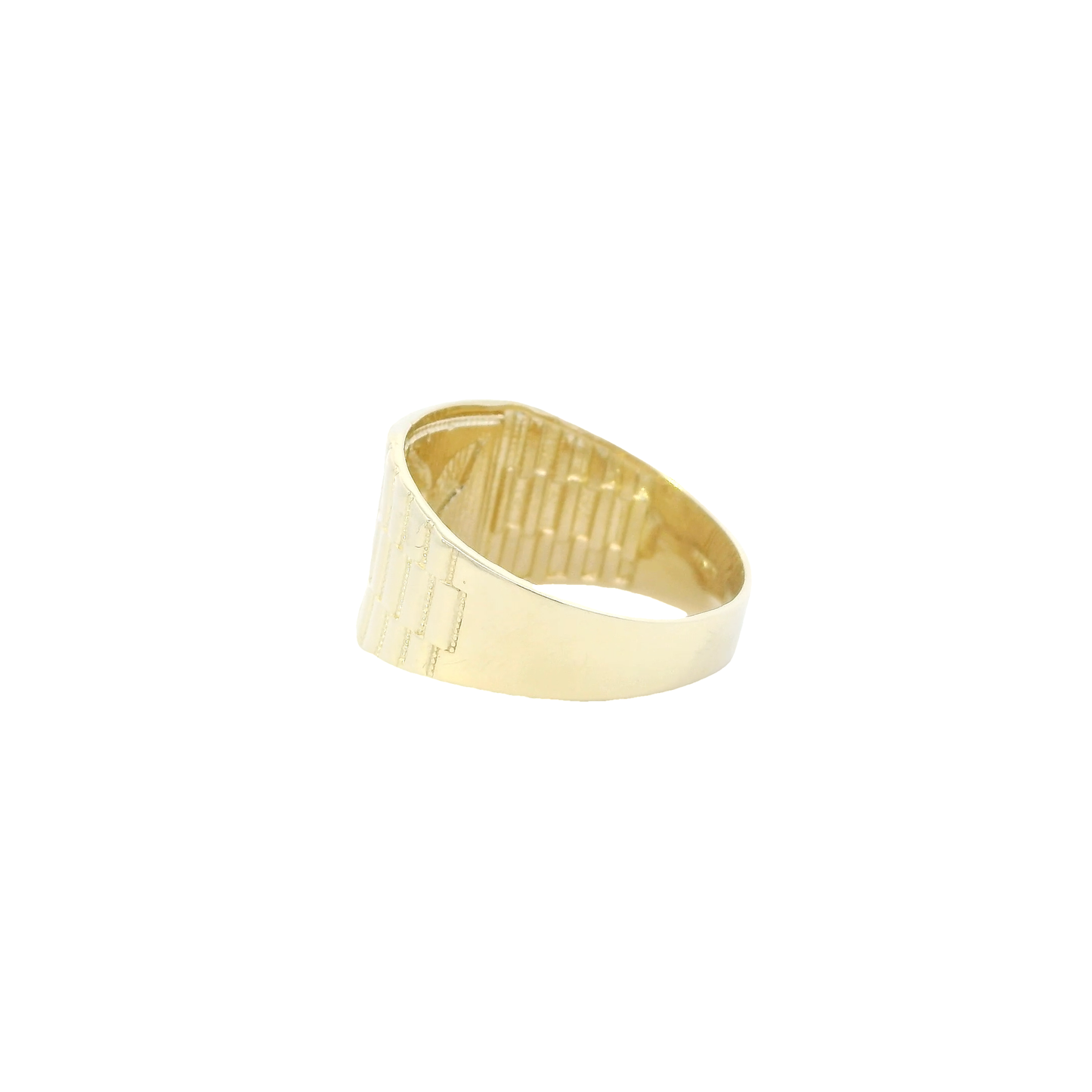 10K Yellow Gold Eagle Rolex Mens Ring