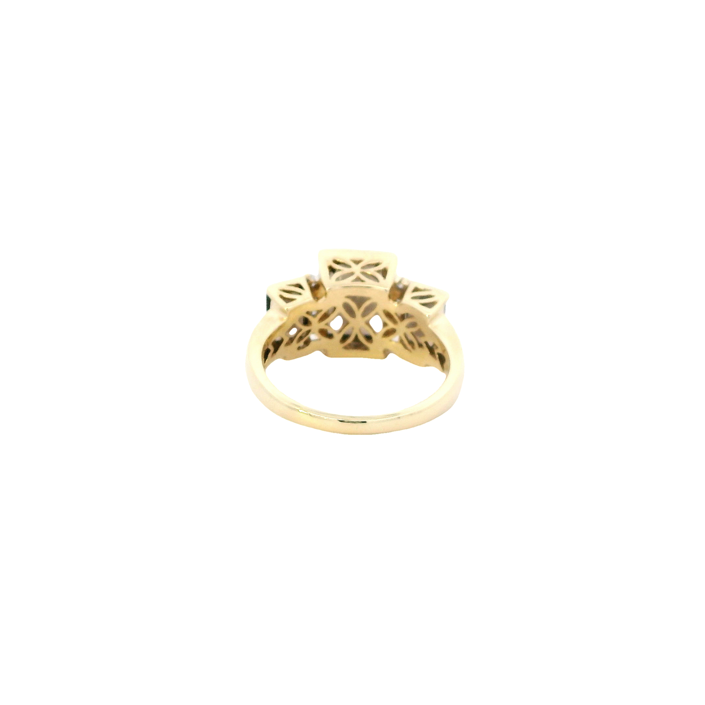 10K Yellow Gold Smoky Quartz & Diamond Ring - 0.11ct