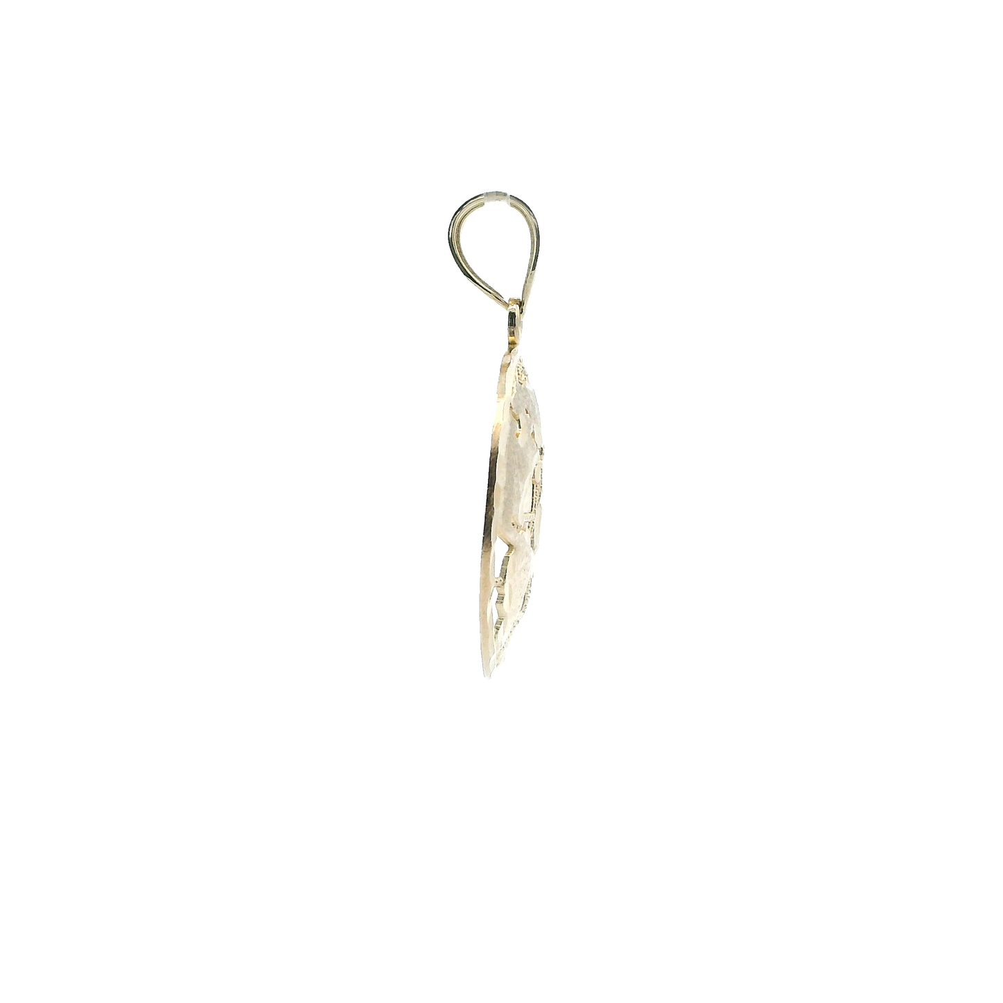 10K Yellow Gold Round Globe Pendant