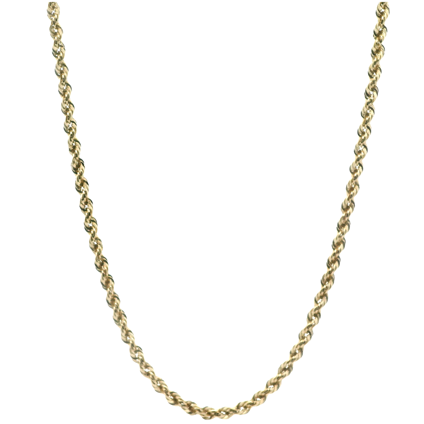 14K Yellow Gold Hollow Gold Rope Chain