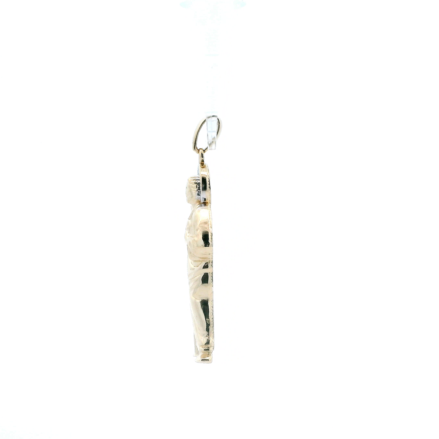 14K Yellow & White Gold Religious Figure Pendant