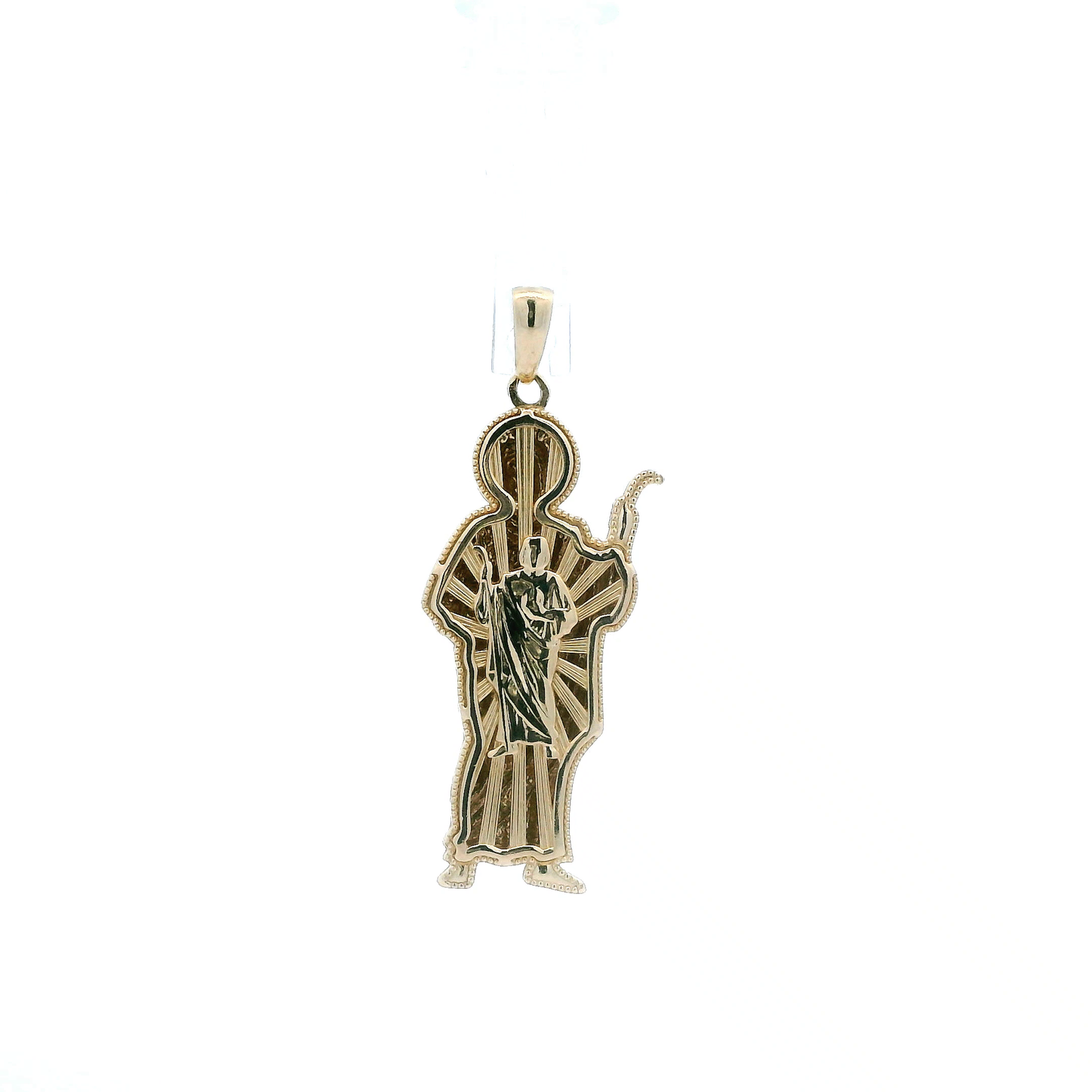 14K Yellow & White Gold Religious Figure Pendant