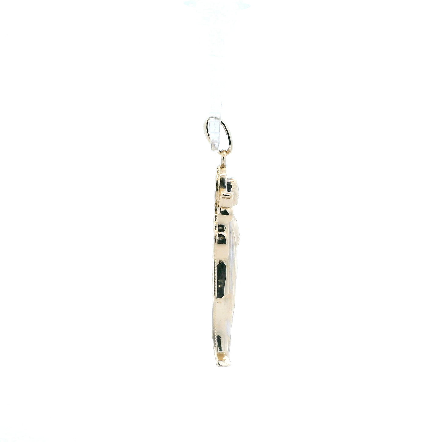 14K Yellow & White Gold Religious Figure Pendant