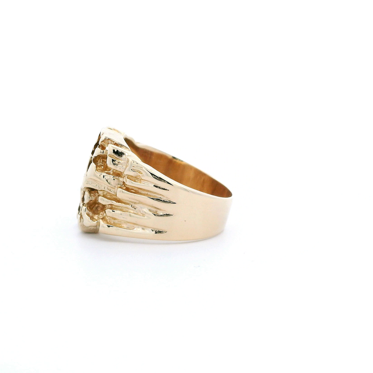 14K Yellow Gold Square Nugget Ring