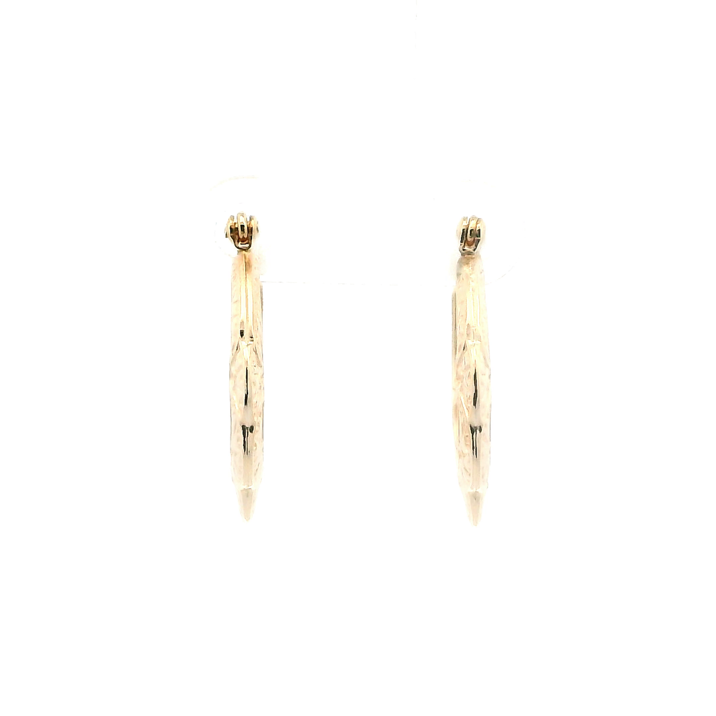 14K Yellow Gold Scalloped Hoop Earrings