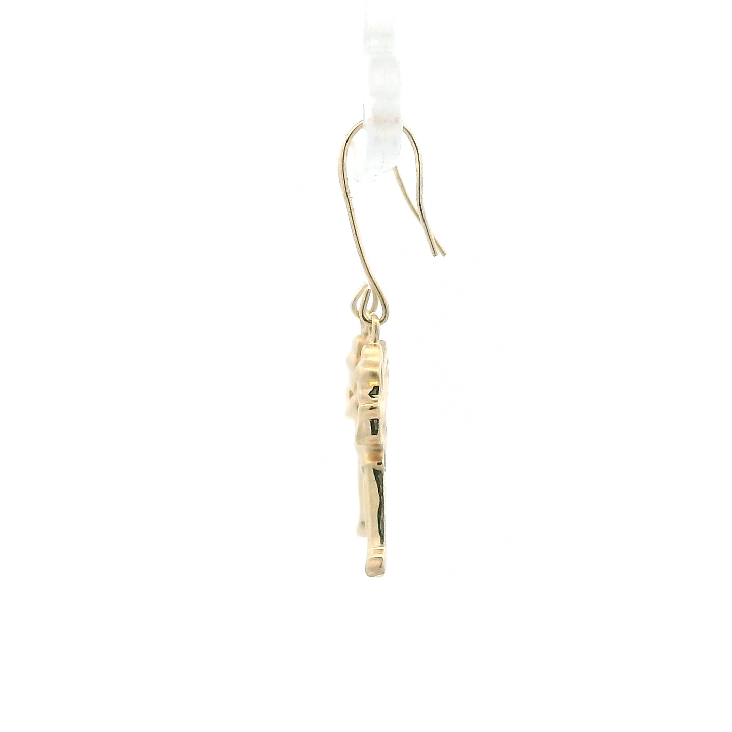 14K Yellow Gold Disney Tinkerbell Design Earrings