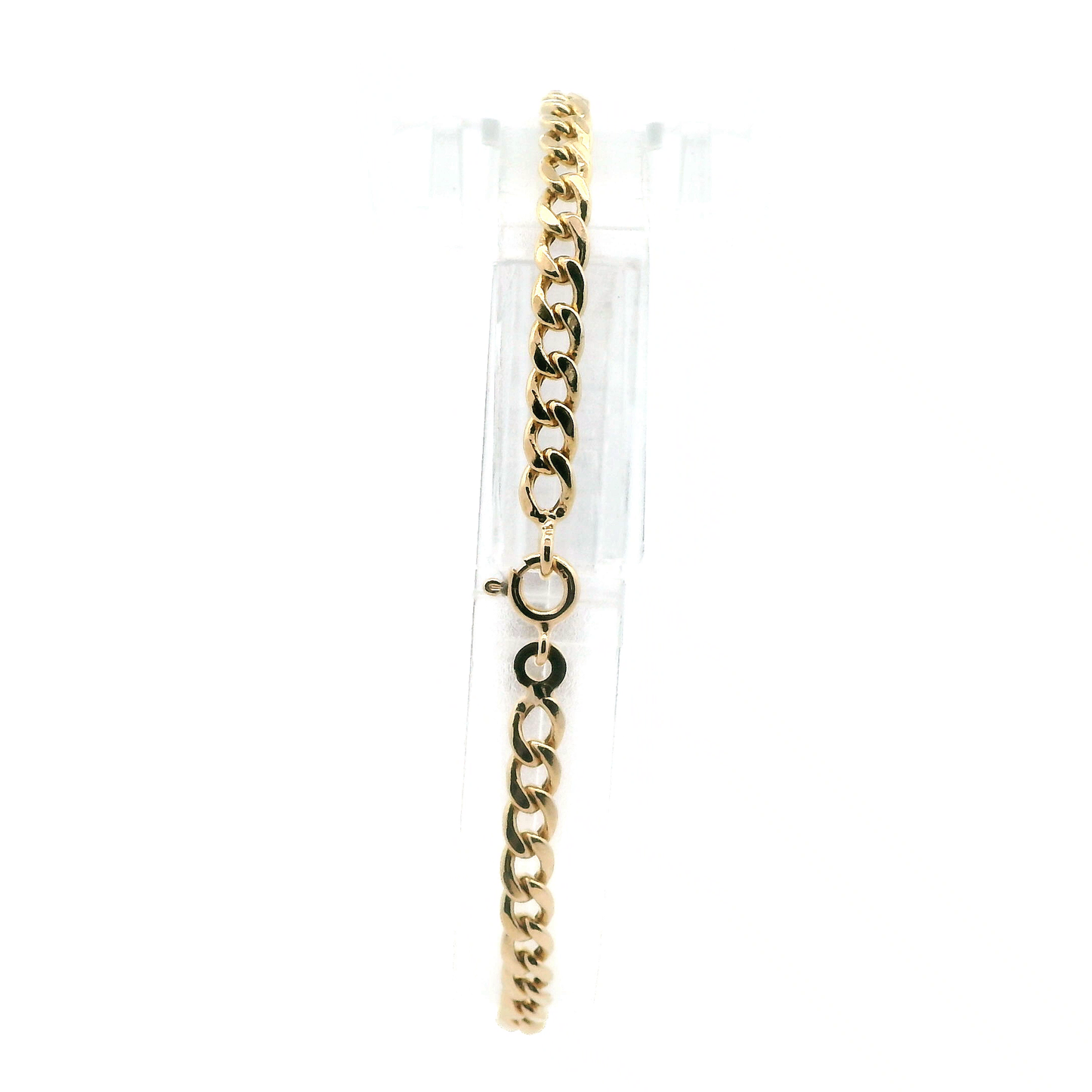 18K Yellow Gold 8" Curb ID Bracelet