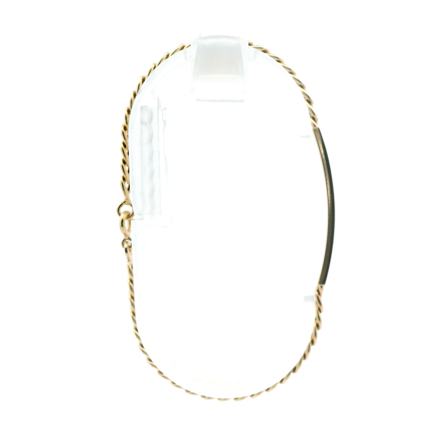 18K Yellow Gold 8" Curb ID Bracelet