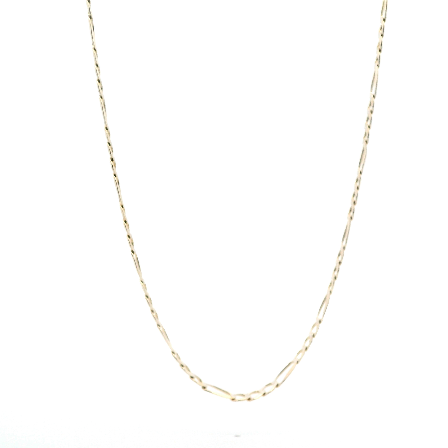 14K Yellow Gold 23.5" DC Figaro Chain