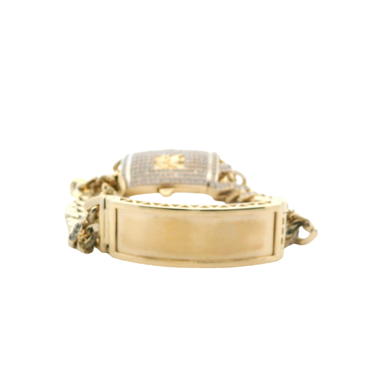 14K Yellow Gold Double ID Bracelet