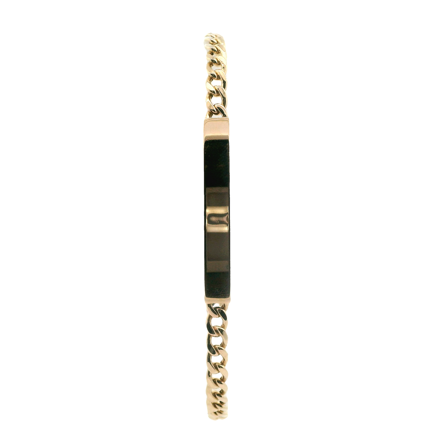 18K Yellow Gold 8" Curb ID Bracelet