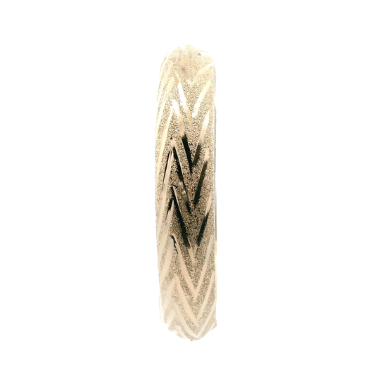 10K Yellow Gold DC Textured Bangle