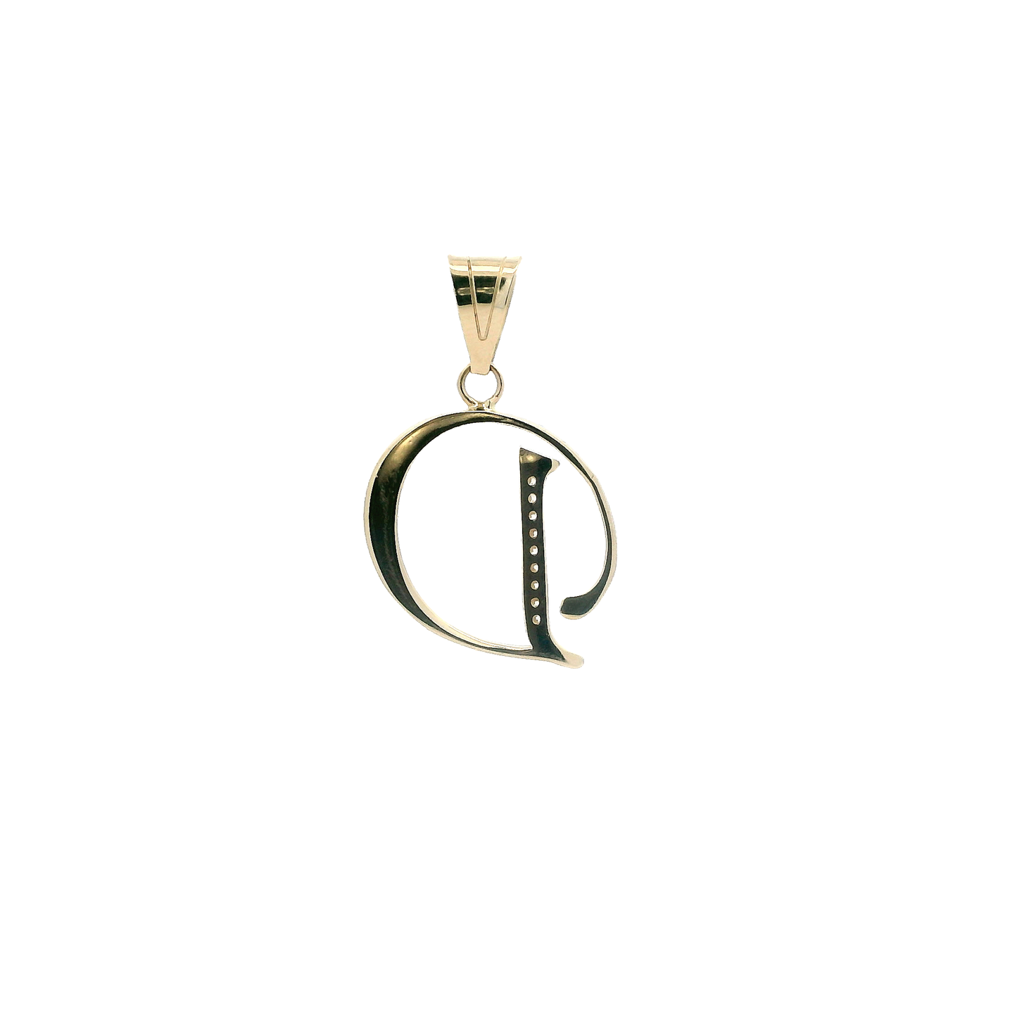 14K Yellow Gold Letter "D" Pendant