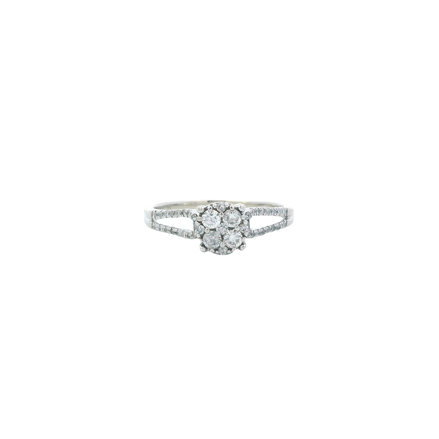 10K White Gold Diamond Ring - 0.36ct