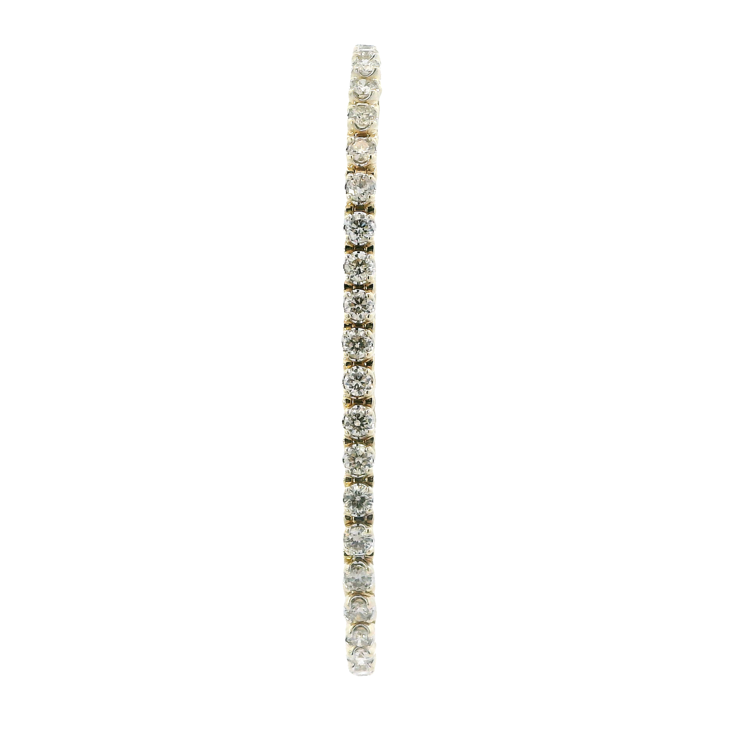 10K Yellow Gold Diamond Tennis Bracelet - 4.60ct