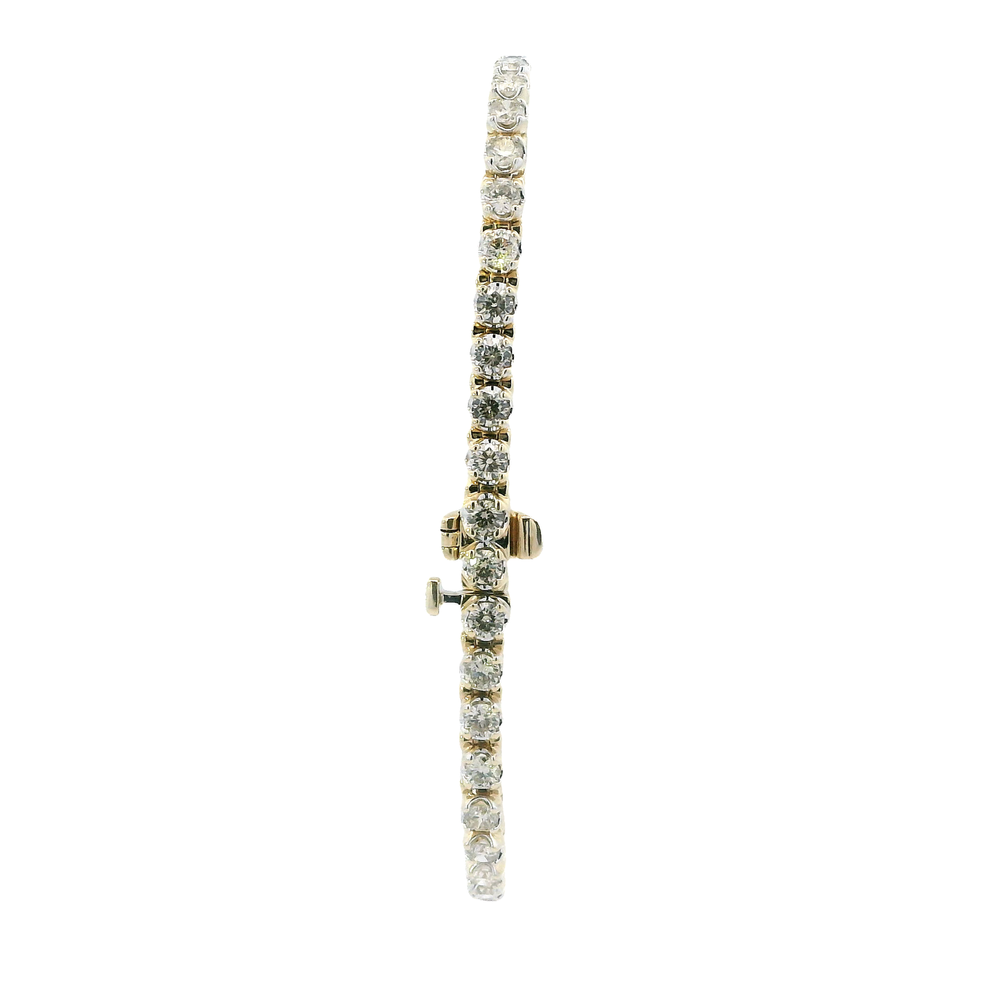 10K Yellow Gold Diamond Tennis Bracelet - 4.60ct
