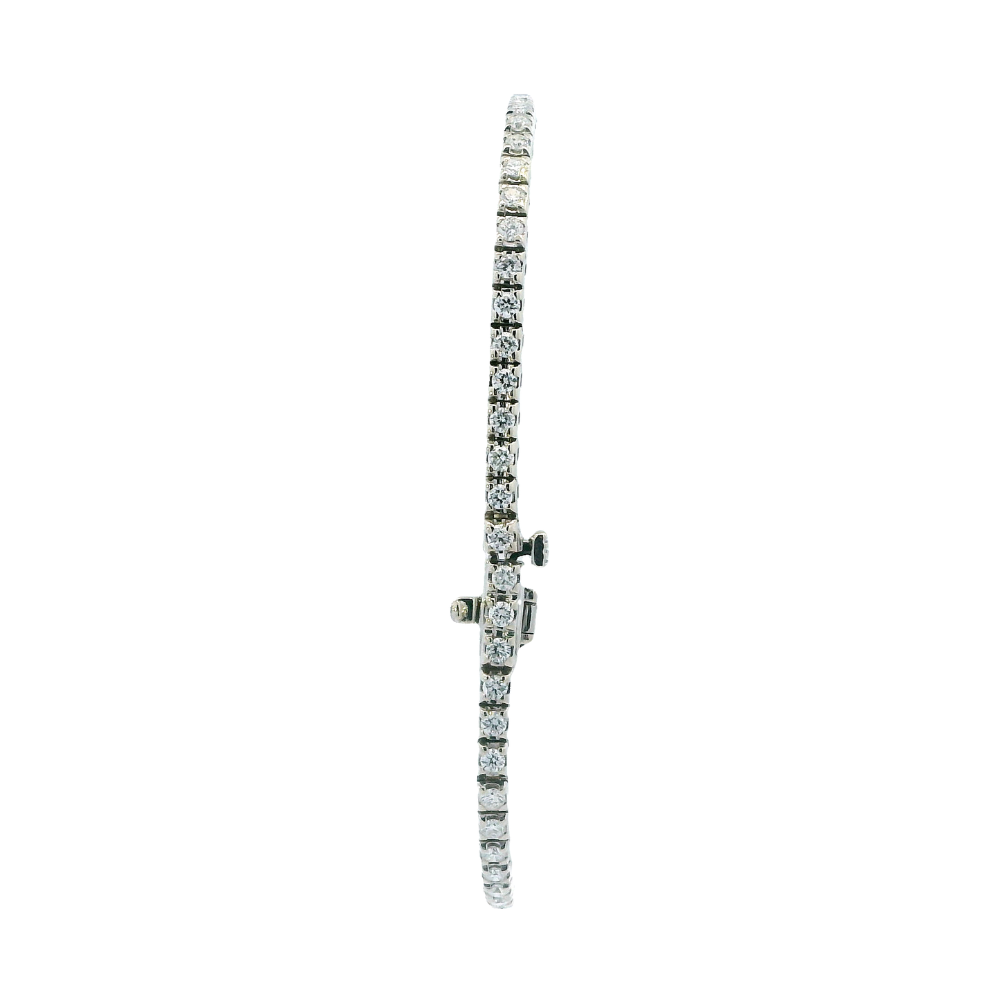 14K White Gold Diamond Tennis Bracelet - 2.58ct