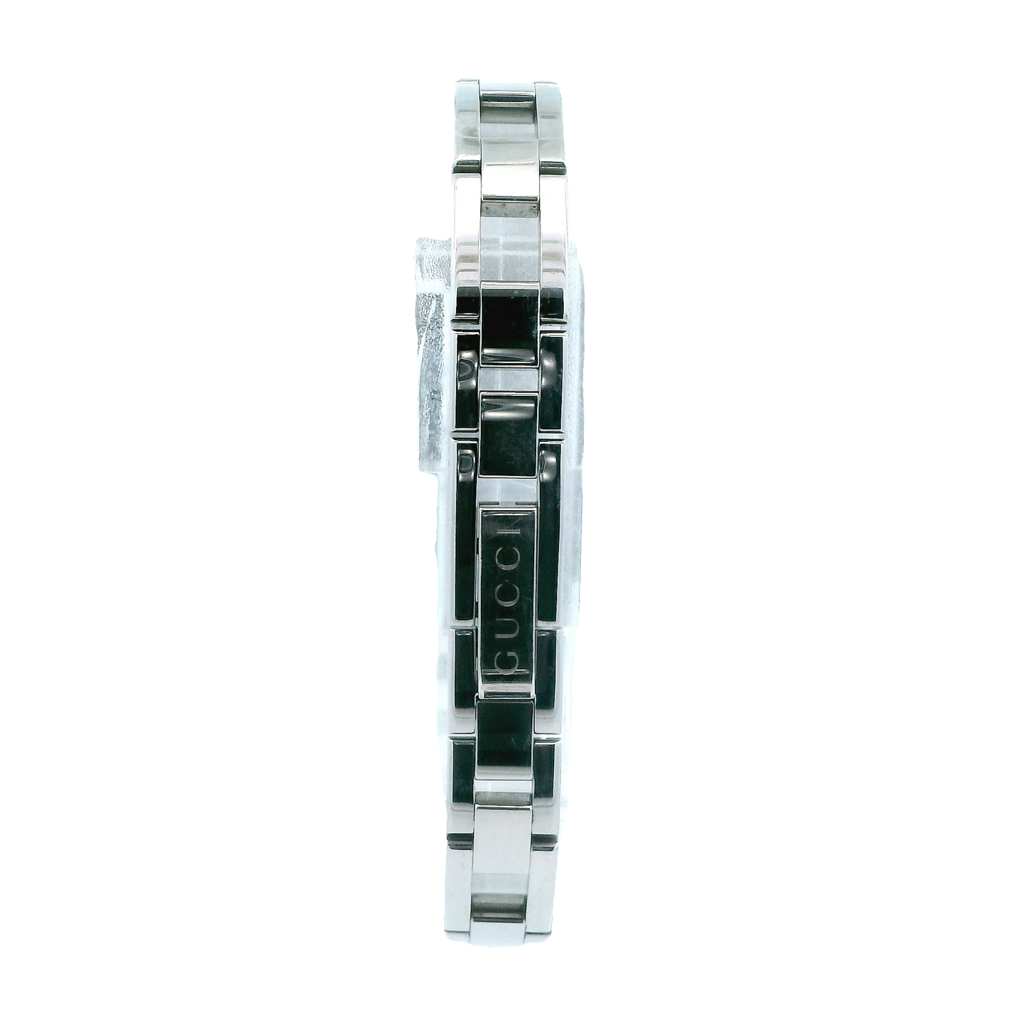 Gucci Women's G Link Black Dial Stainless Steel Quartz Bangle Watch