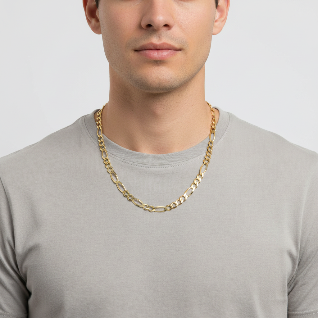 10K Yellow Gold 20" Figaro Chain