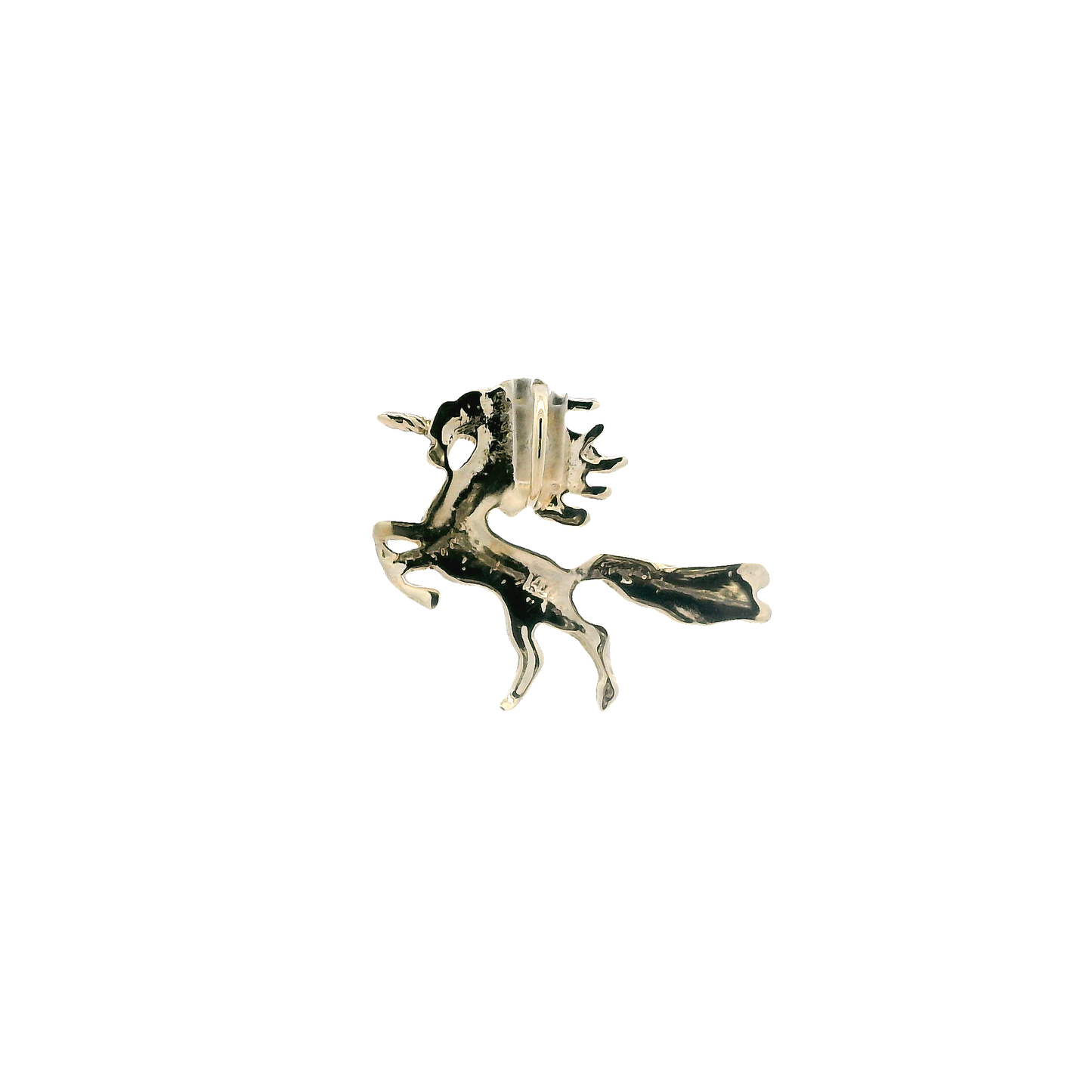 14K Yellow Gold Unicorn Pendant