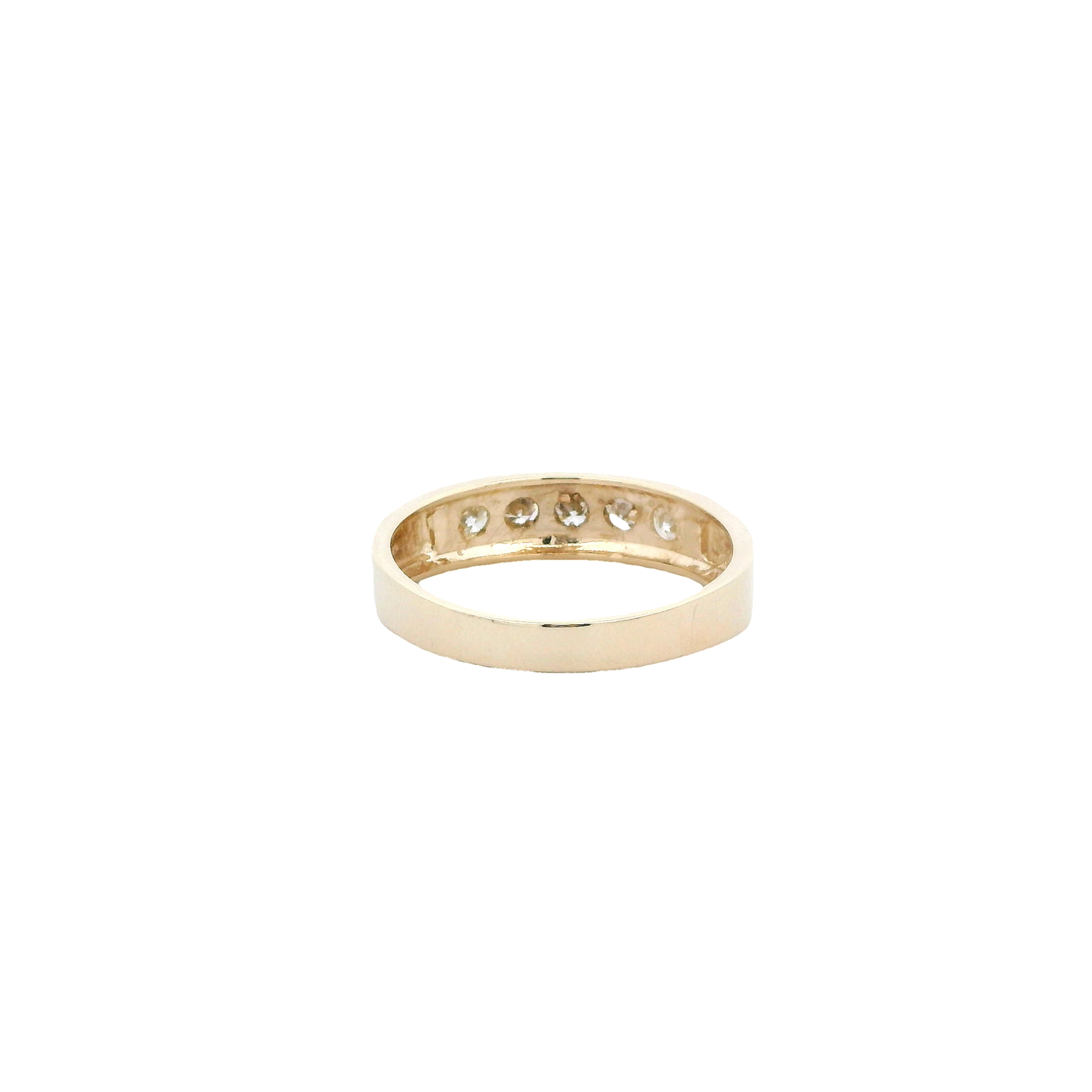 14K Yellow Gold Diamonds Mens Ring - 0.75ct