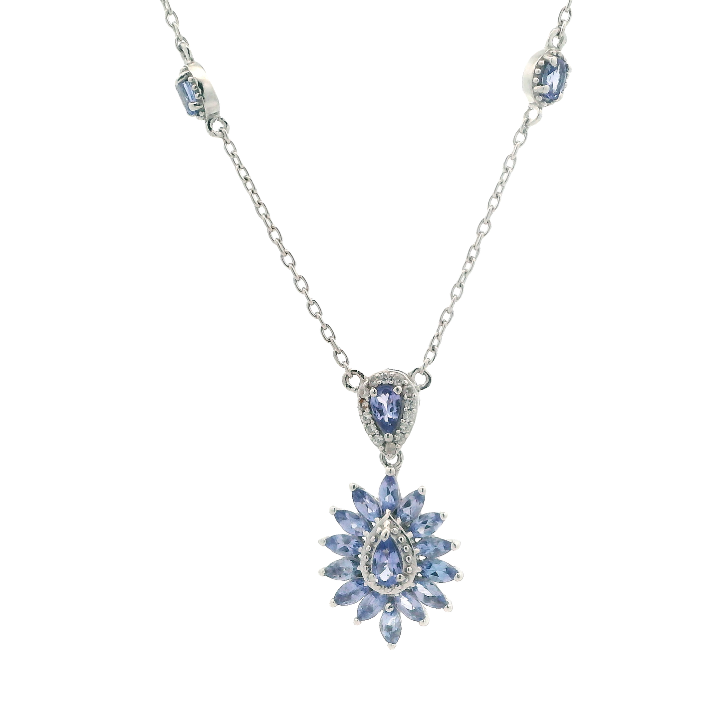 D'Joy Sterling Silver Tanzanite Necklace