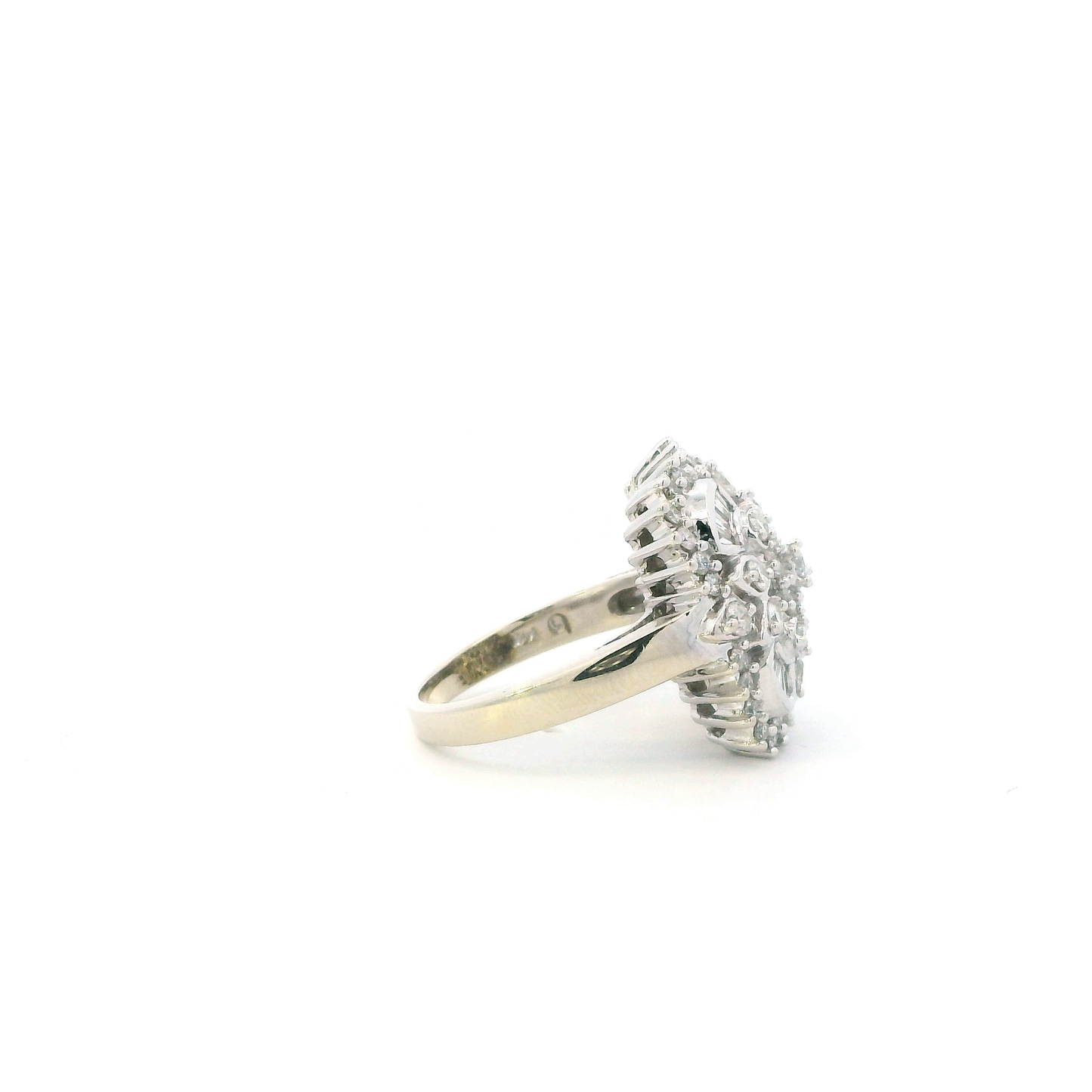 14K White Gold Diamond Womens Ring - 1.41ct
