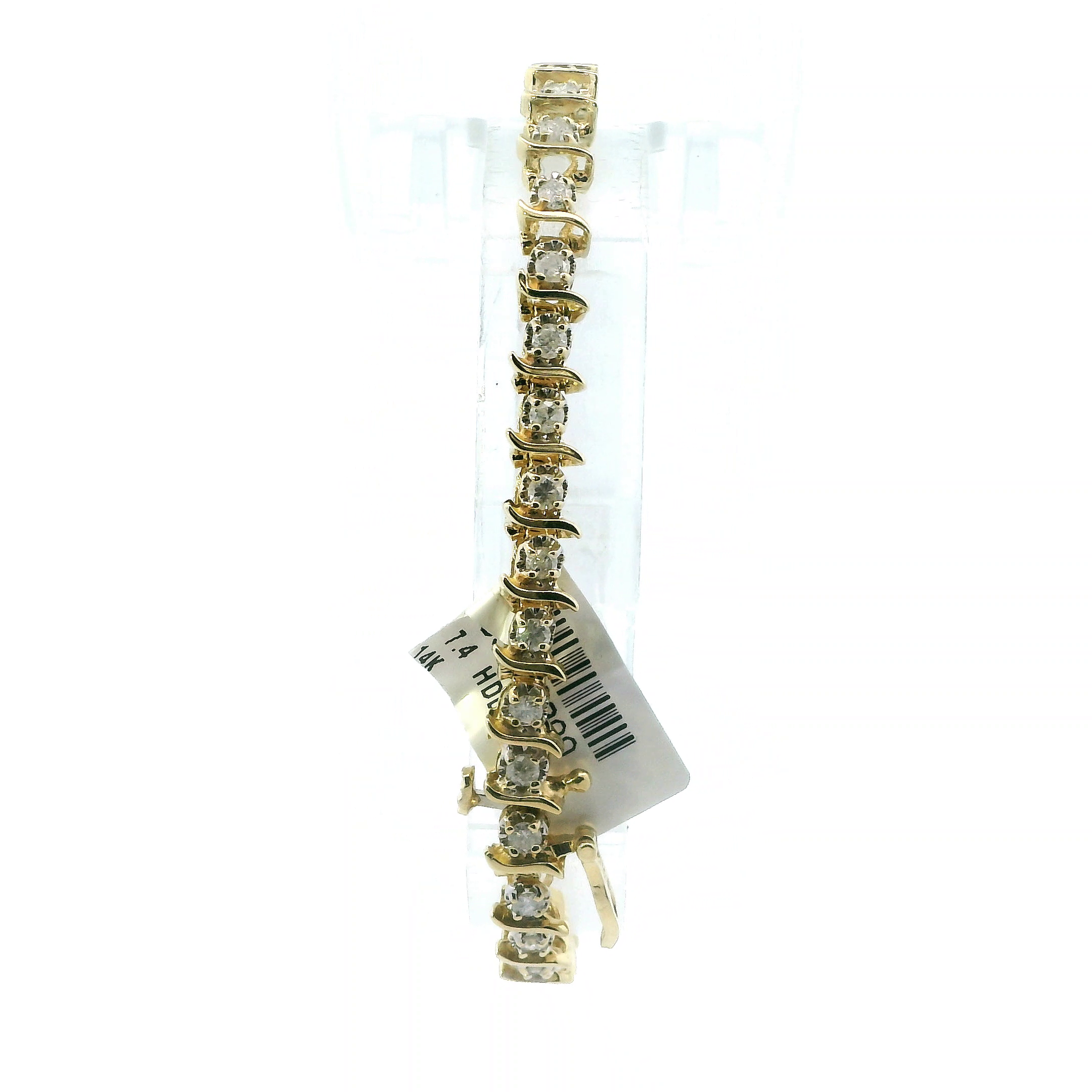 14K Yellow Gold Diamond Tennis Bracelet - 2.00ct