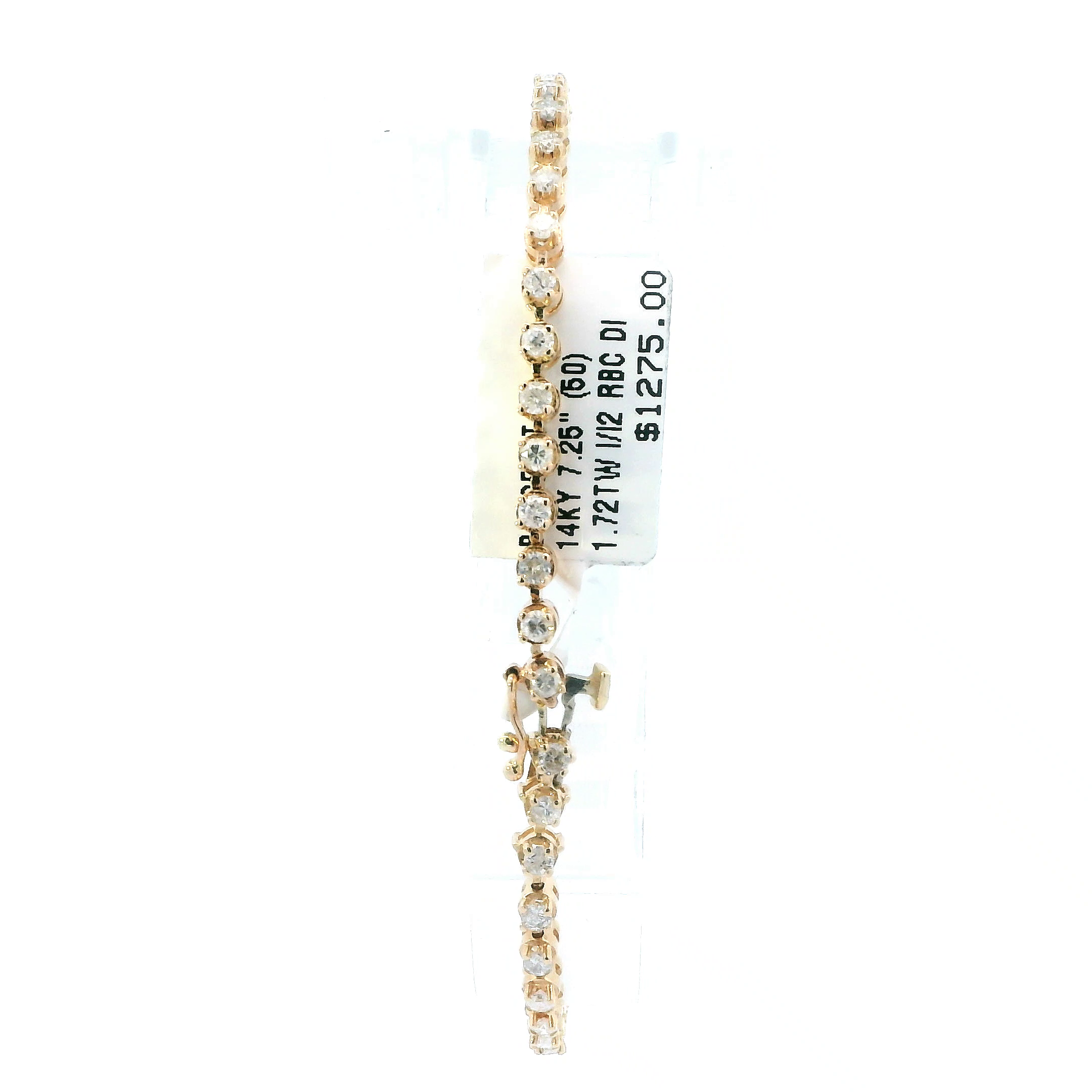 14K Yellow Gold Diamond Tennis Bracelet - 1.72ct