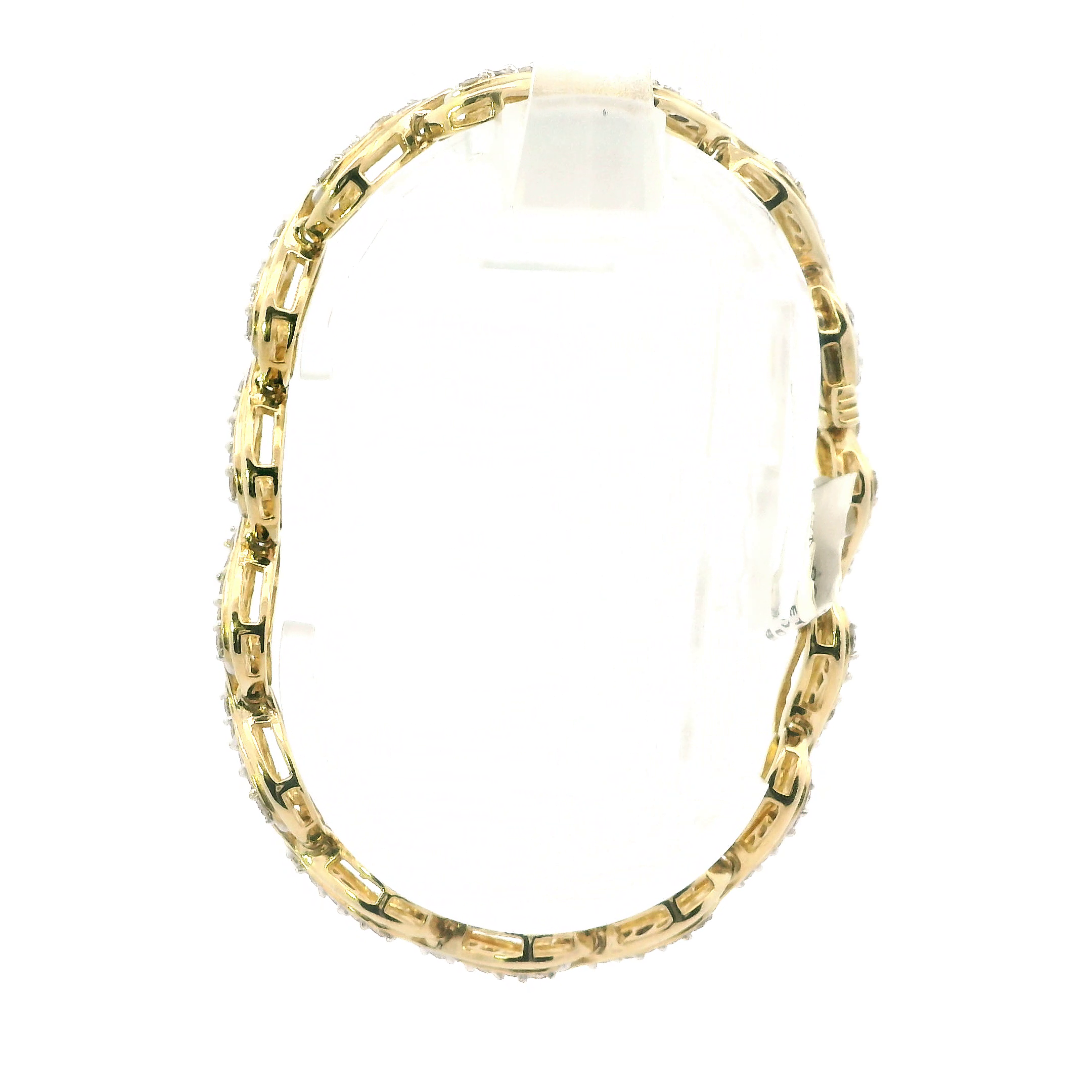 14K Yellow Gold Diamond Link Tennis Bracelet - 2.23ct