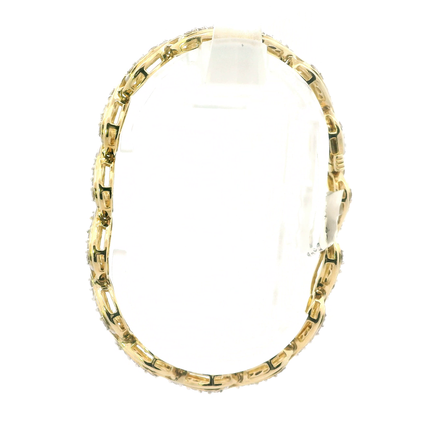 14K Yellow Gold Diamond Link Tennis Bracelet - 2.23ct