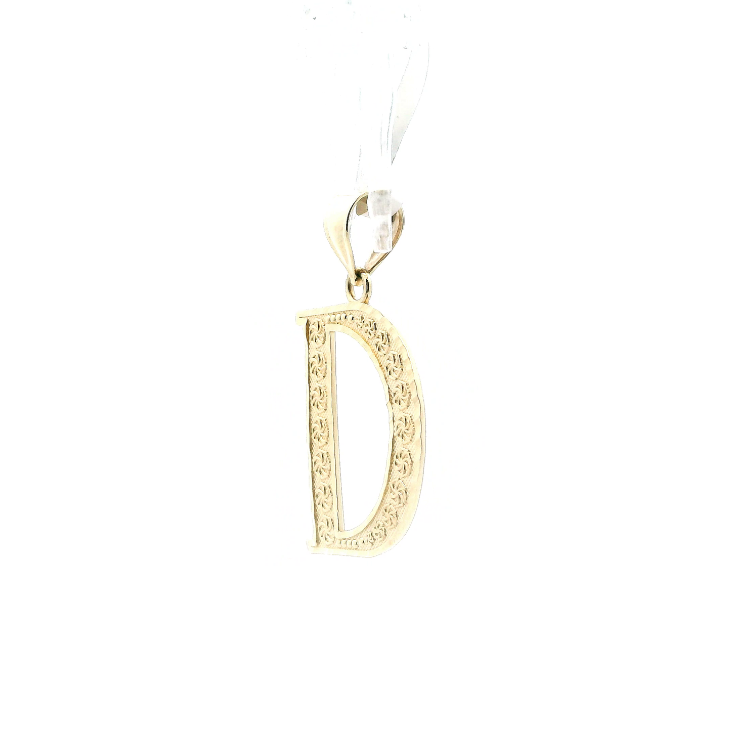 10K Yellow Gold Letter "D" Pendant