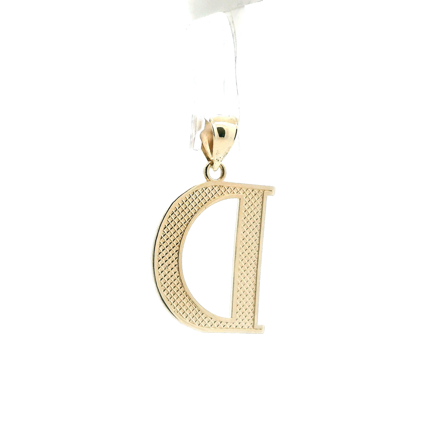 10K Yellow Gold Letter "D" Pendant