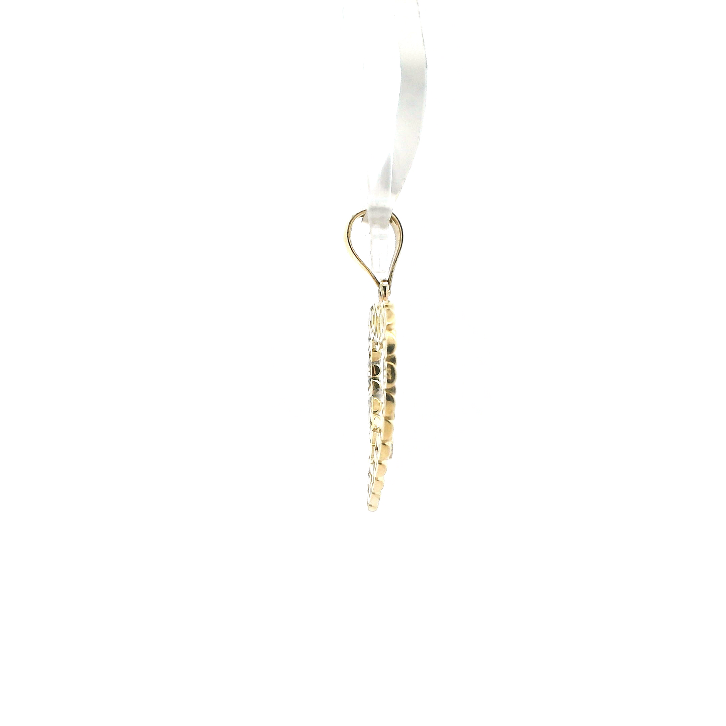 10K Yellow Gold Letter "N" Rolex Heart Pendant