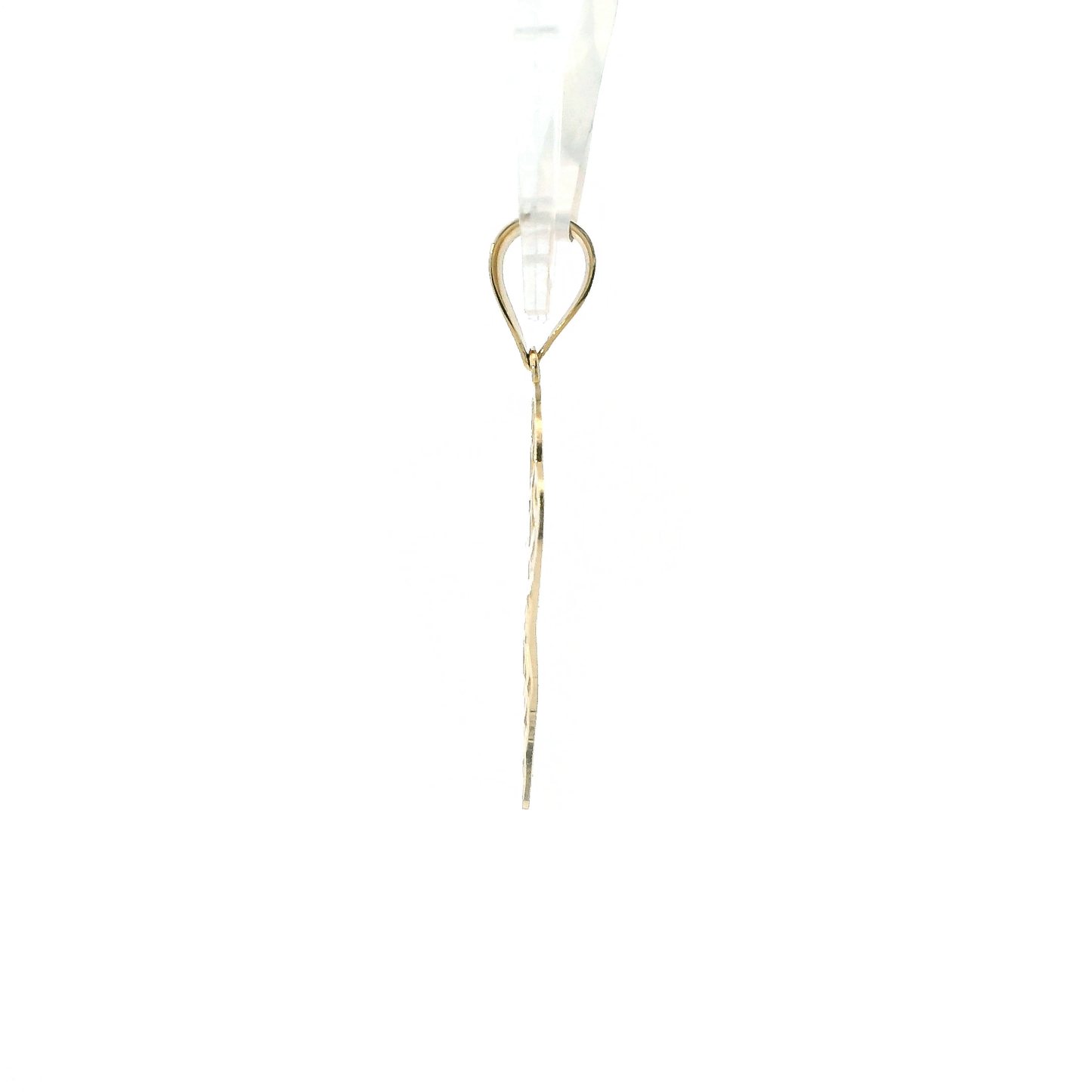 10K Yellow Gold Basketball In Hoop Pendant
