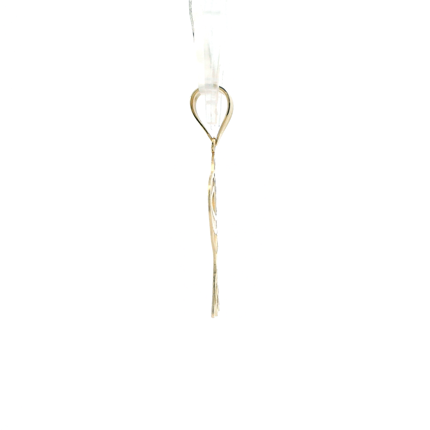 10K Yellow Gold Basketball In Hoop Pendant