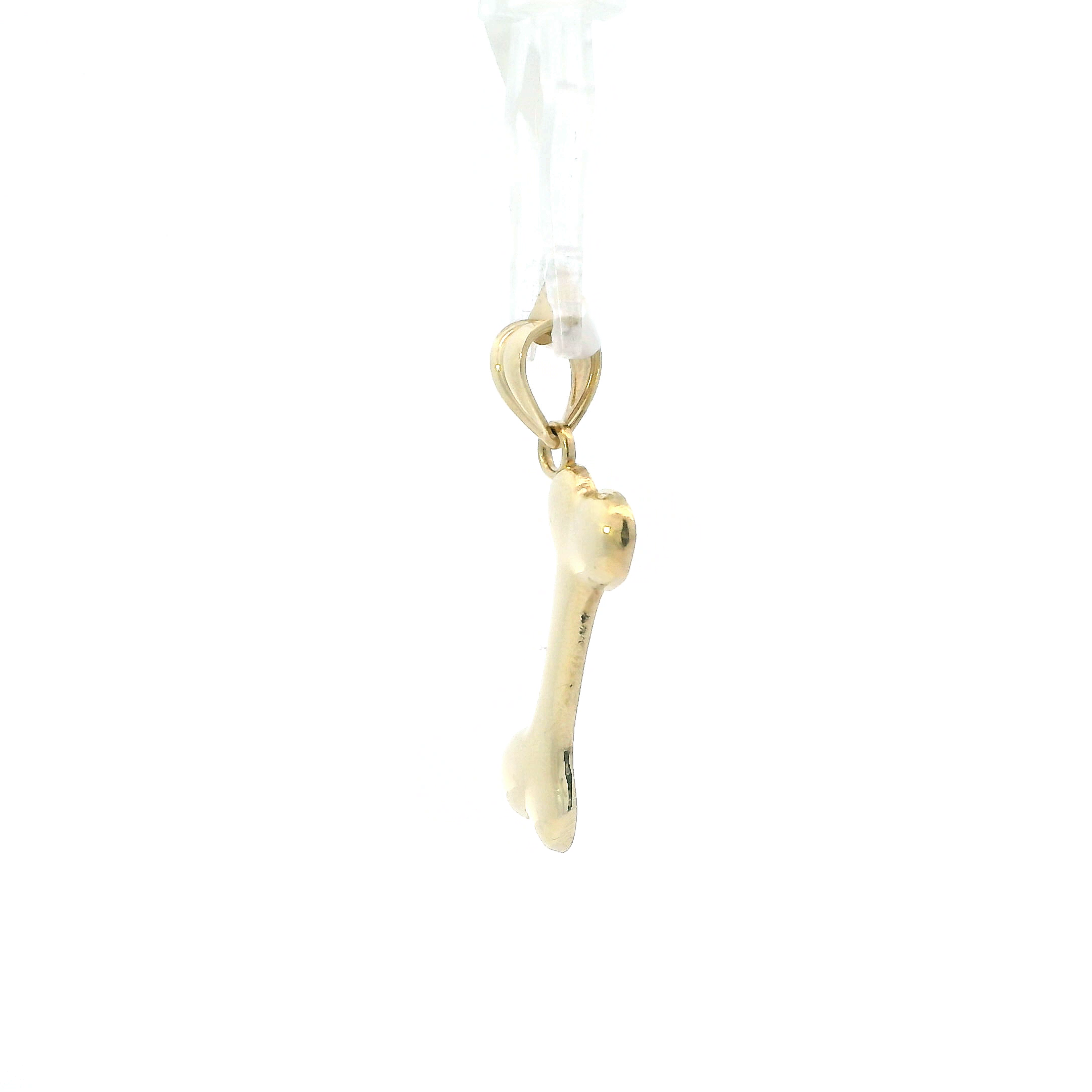 10K Yellow Gold Bone Pendant