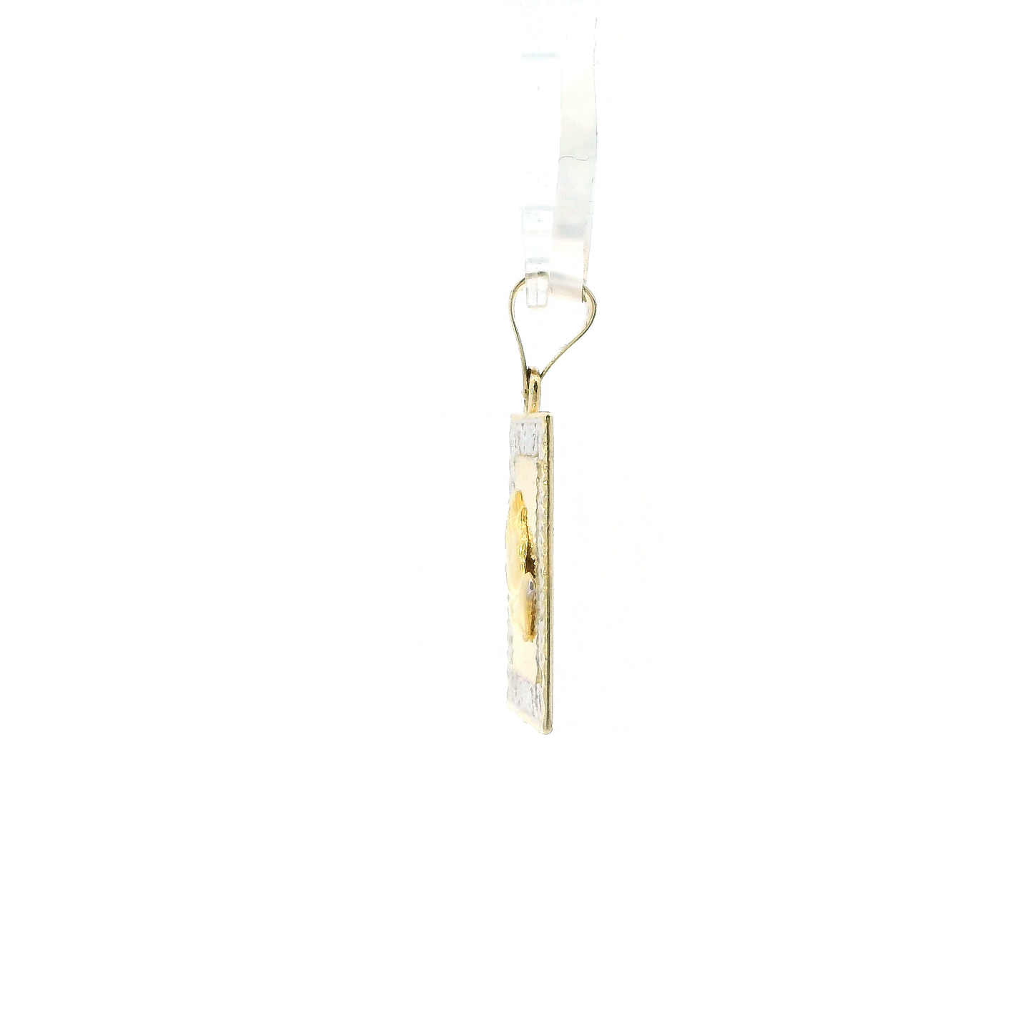 14K Yellow & White Gold Praying Hands Pendant