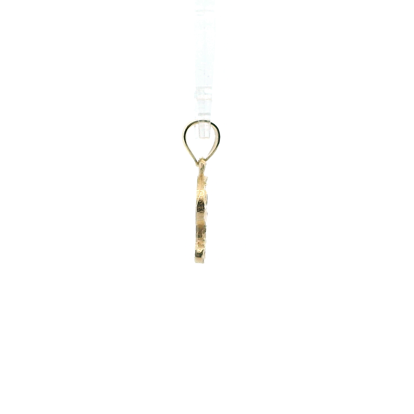 10K Yellow Gold Letter "D" Nugget Pendant
