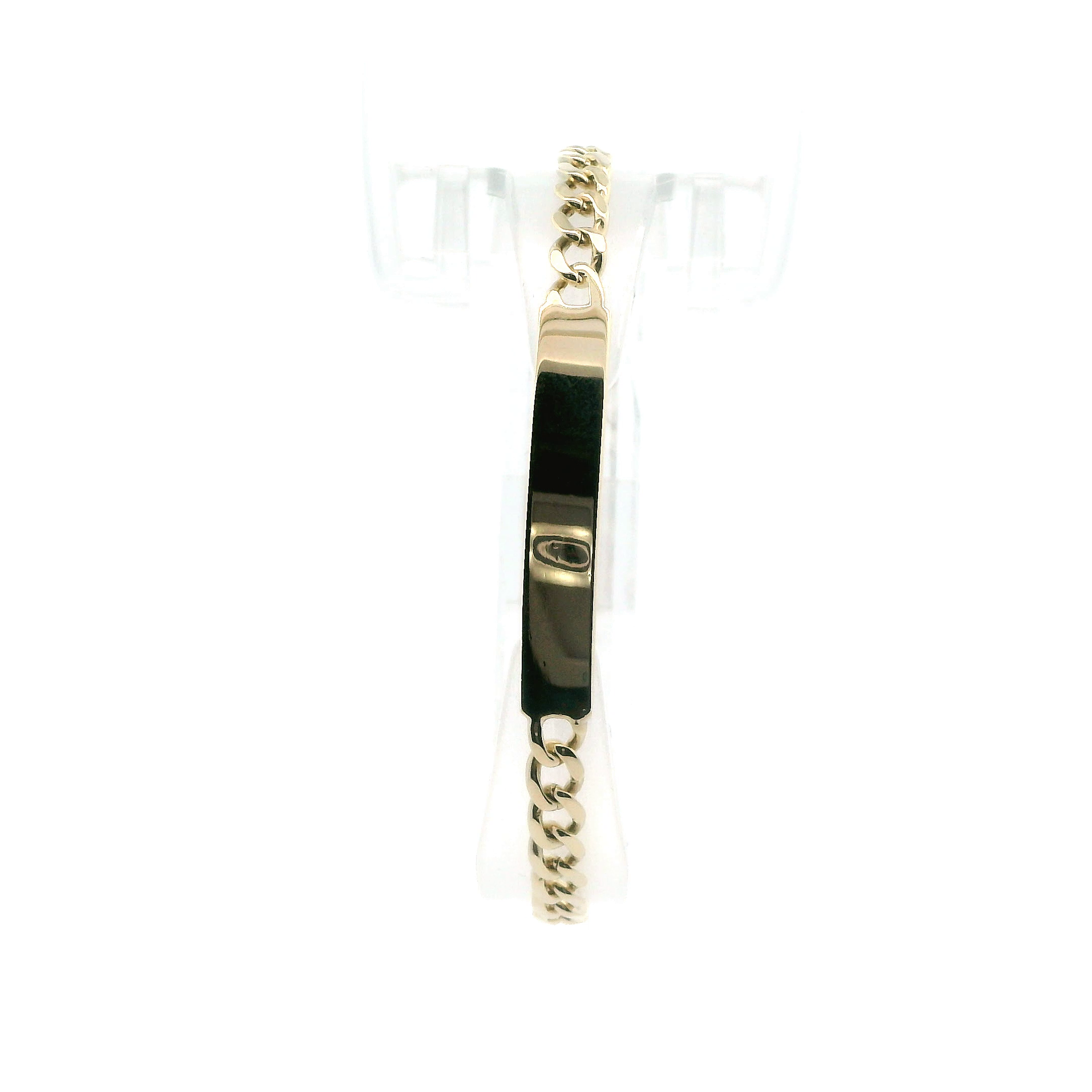 14K Yellow Gold ID Curb Bracelet