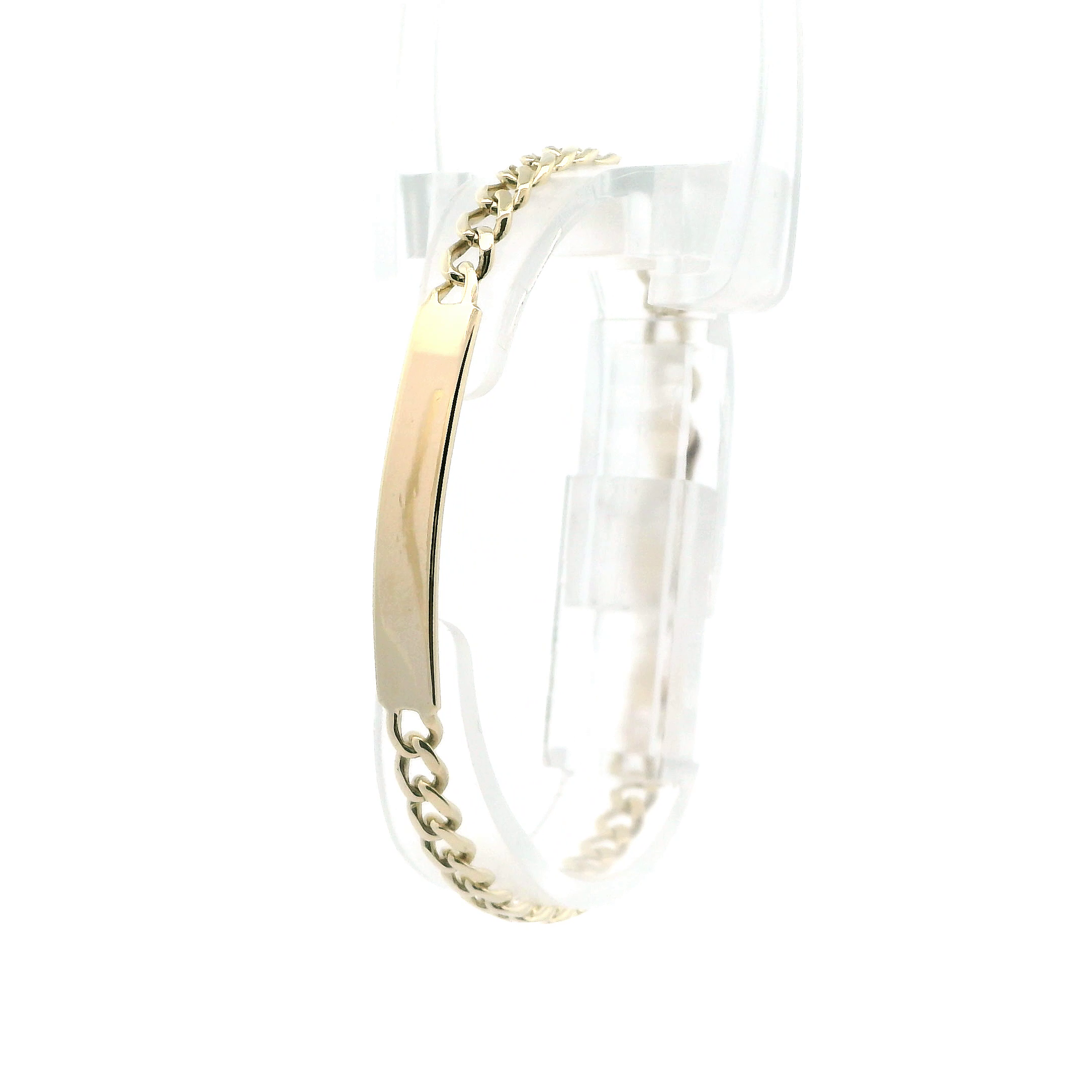 14K Yellow Gold ID Curb Bracelet