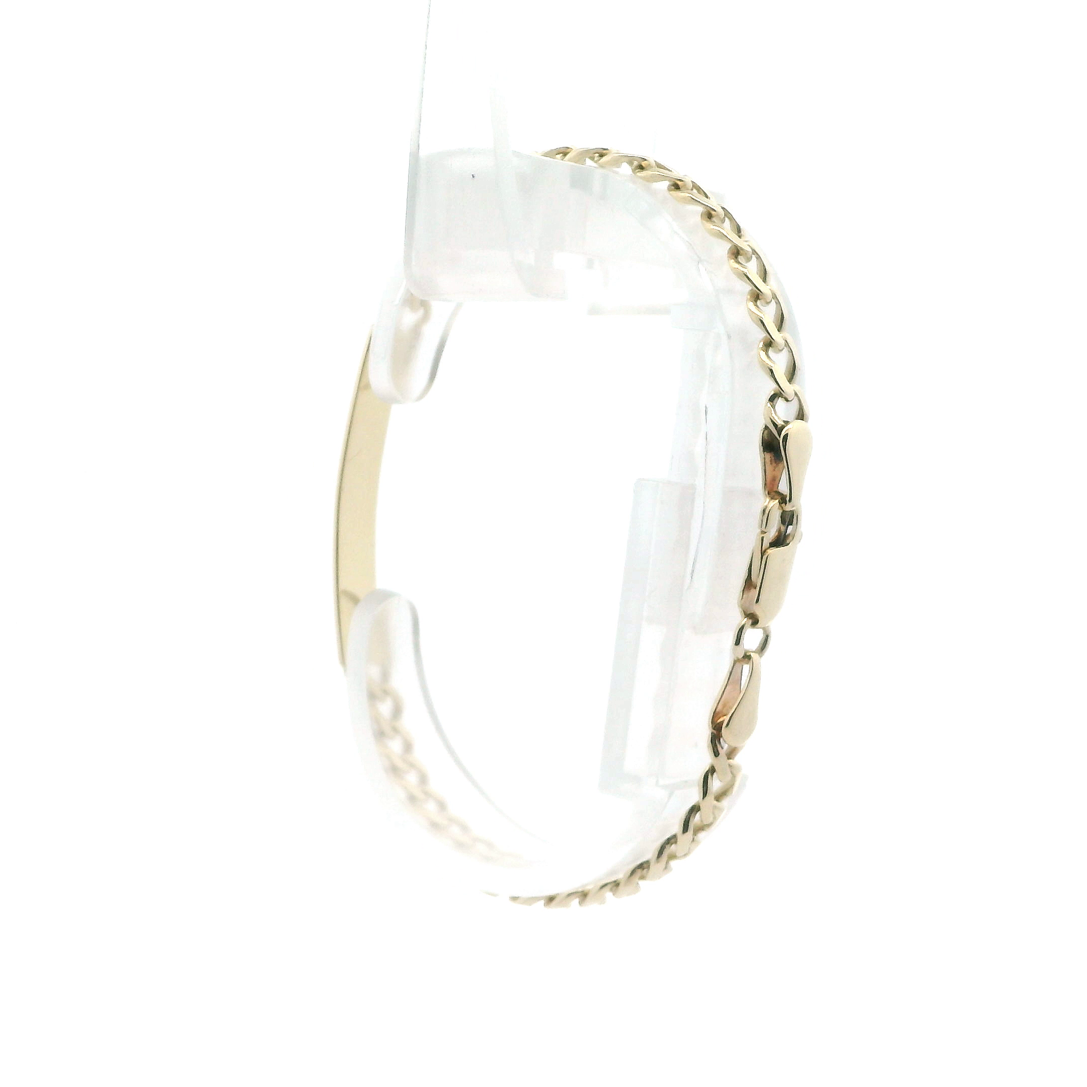 14K Yellow Gold ID Curb Bracelet