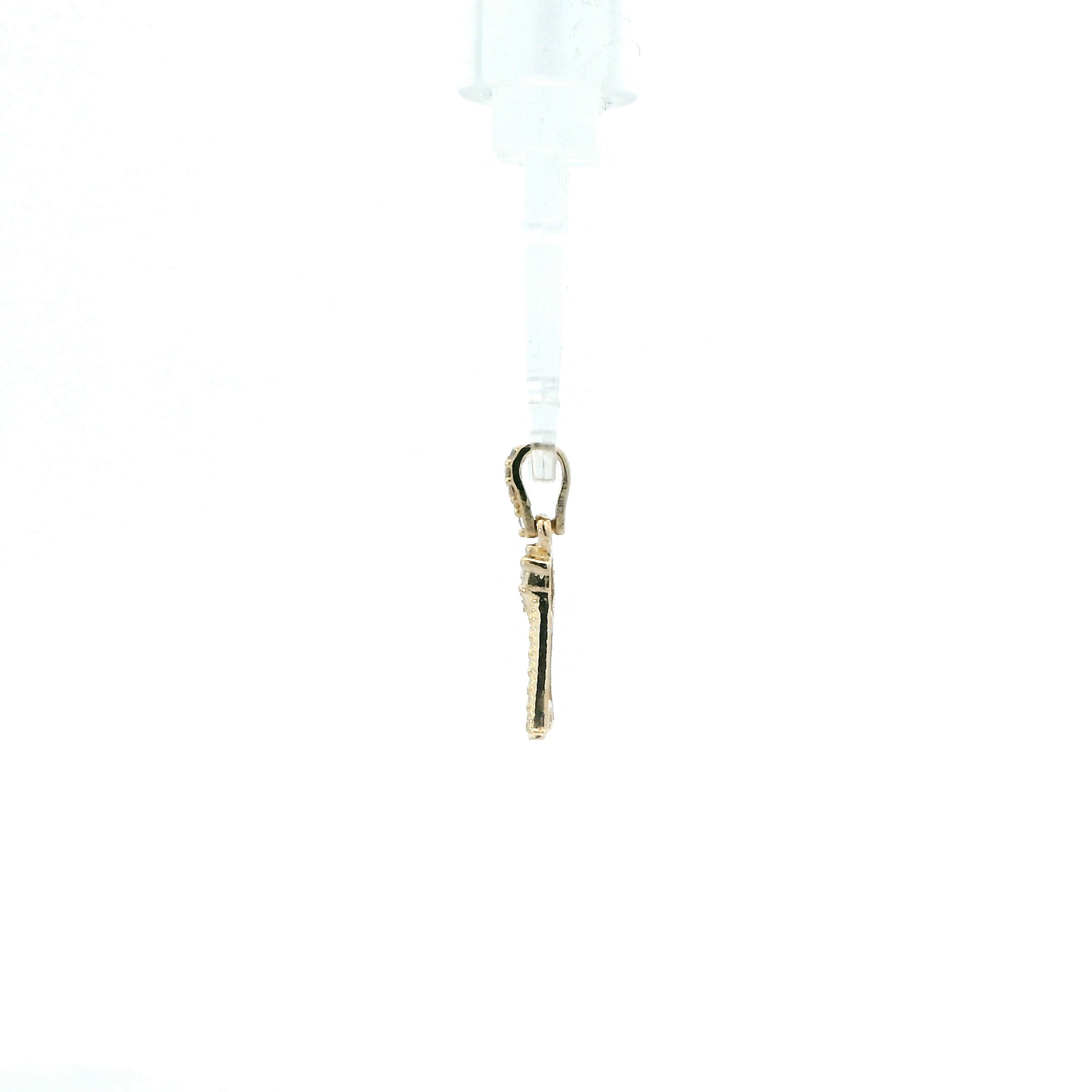 14K Yellow Gold Letter "A" Crown Pendant