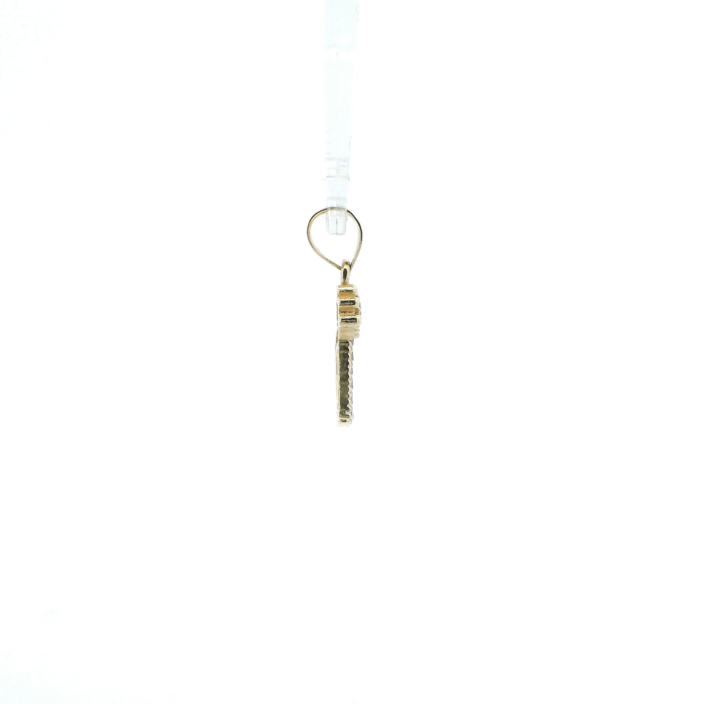 10K Yellow Gold Letter "D" Crown Pendant