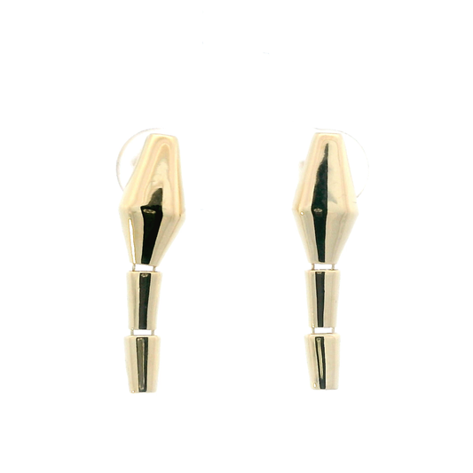 18K Yellow Gold Serpentine Dangle Earring