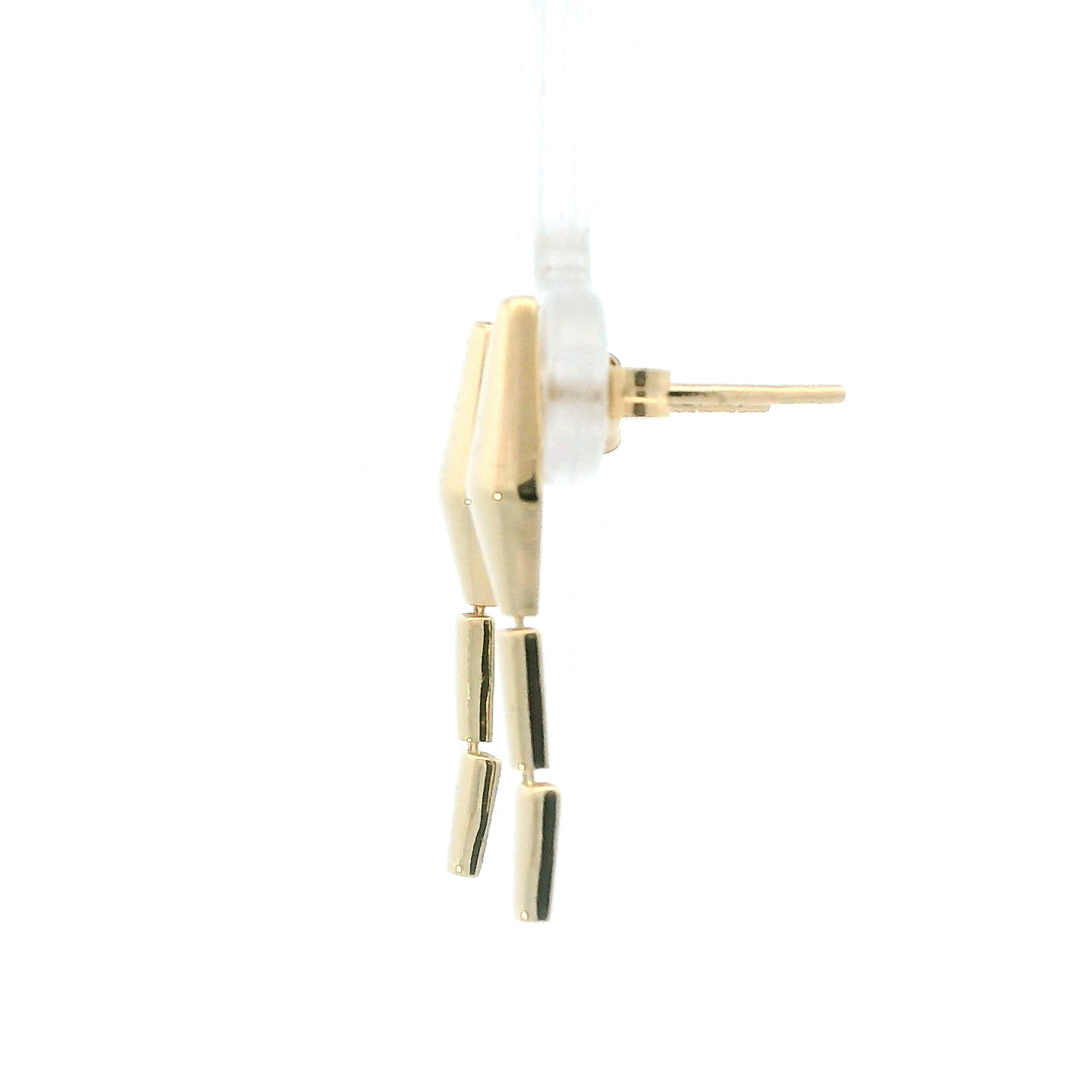 18K Yellow Gold Serpentine Dangle Earring