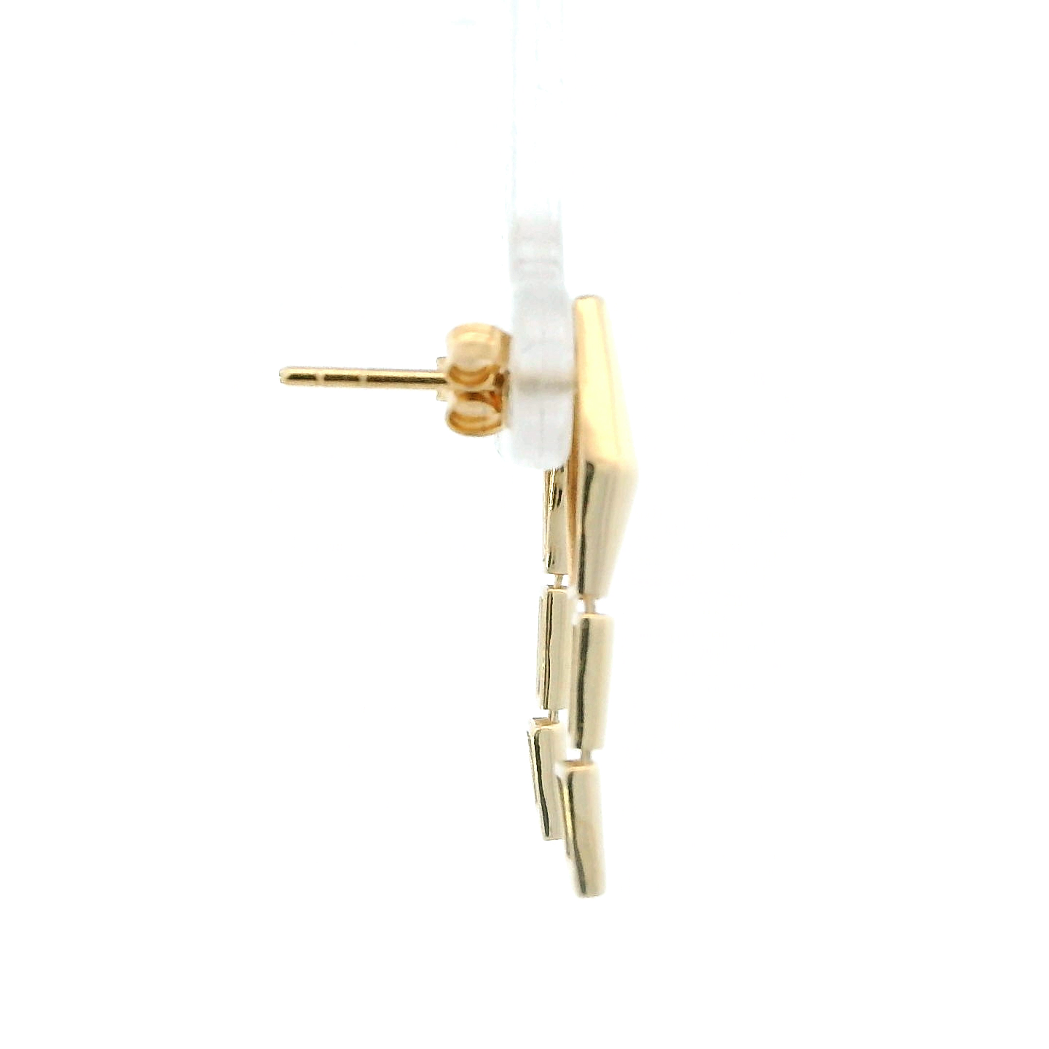 18K Yellow Gold Serpentine Dangle Earring