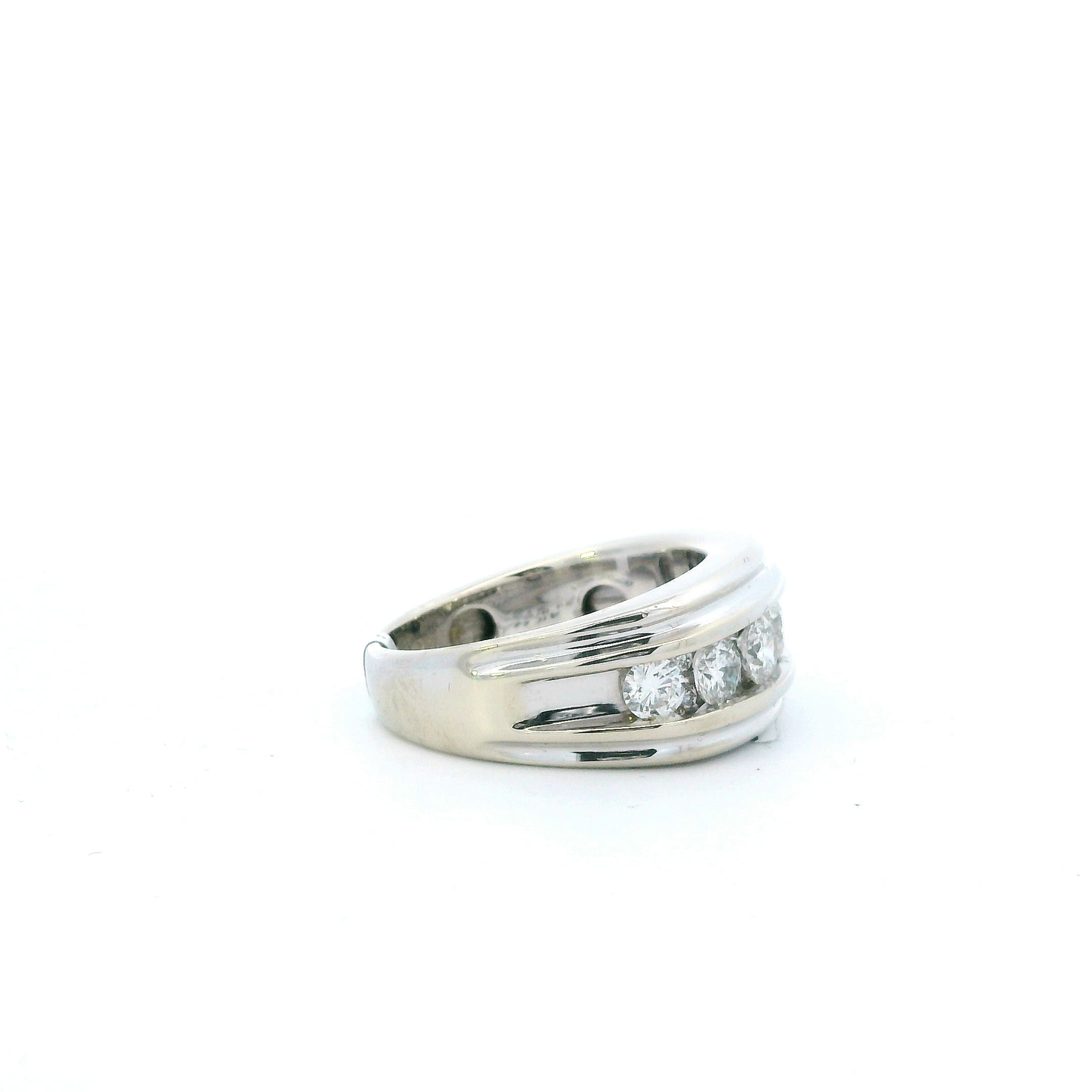 14K White Gold Diamond Mens Ring - 1.91ct