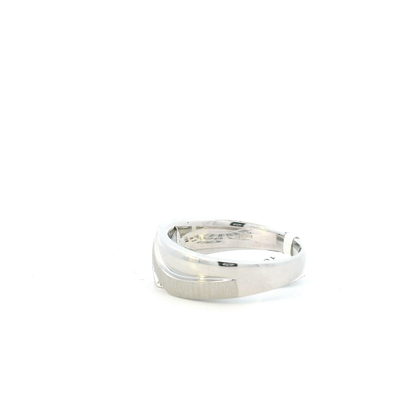 10K White Gold Diamond Mens Ring - 0.19ct